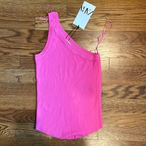 Zara Pink One Shoulder Tank